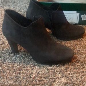 Grey suede bootie